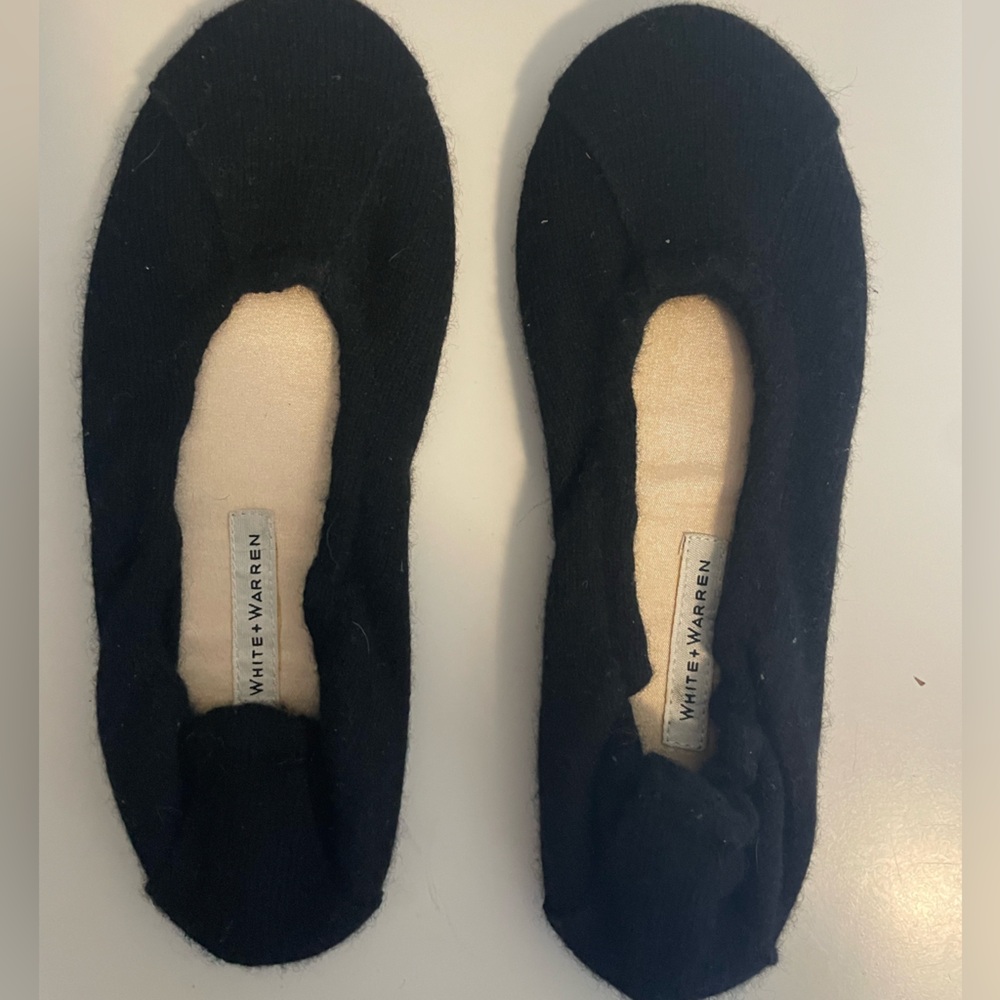 White + Warren Black Women's Slipper